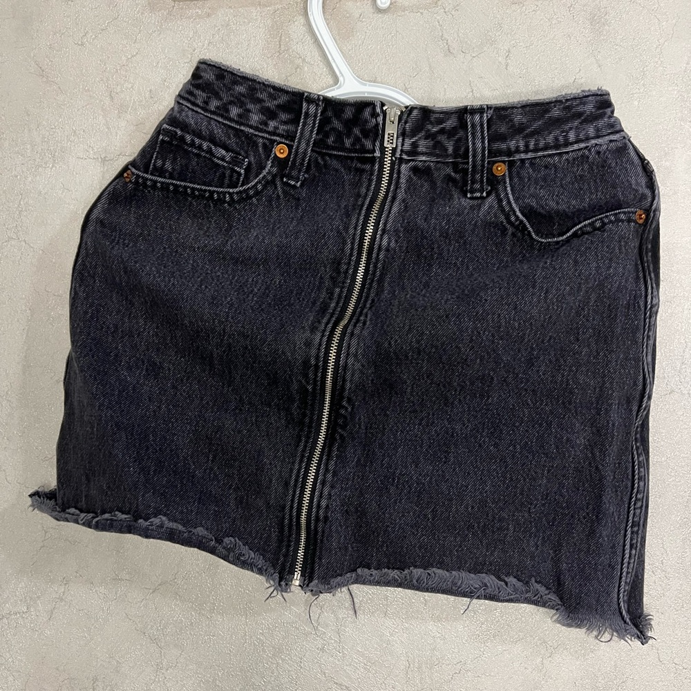 Denim Skirt and Basic Black Skirt